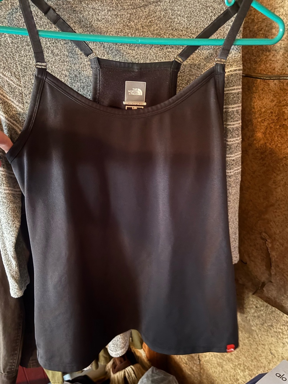 The North Face Women’s Black Tank Simple Active Cami vapor wick size large  EUC